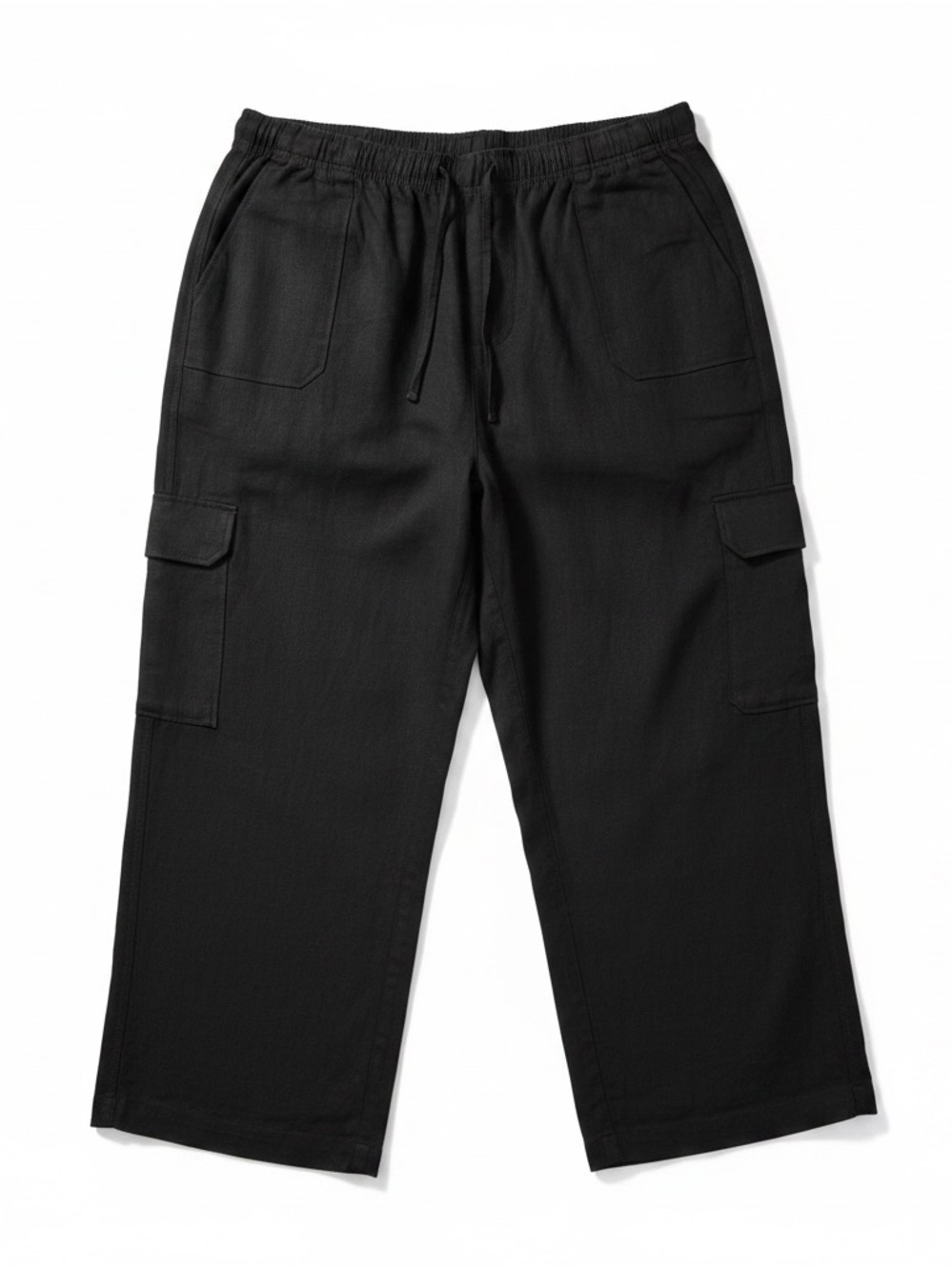 NWT And Now This Black Black Pull On Cargo Pants All Season 3X Straight Leg